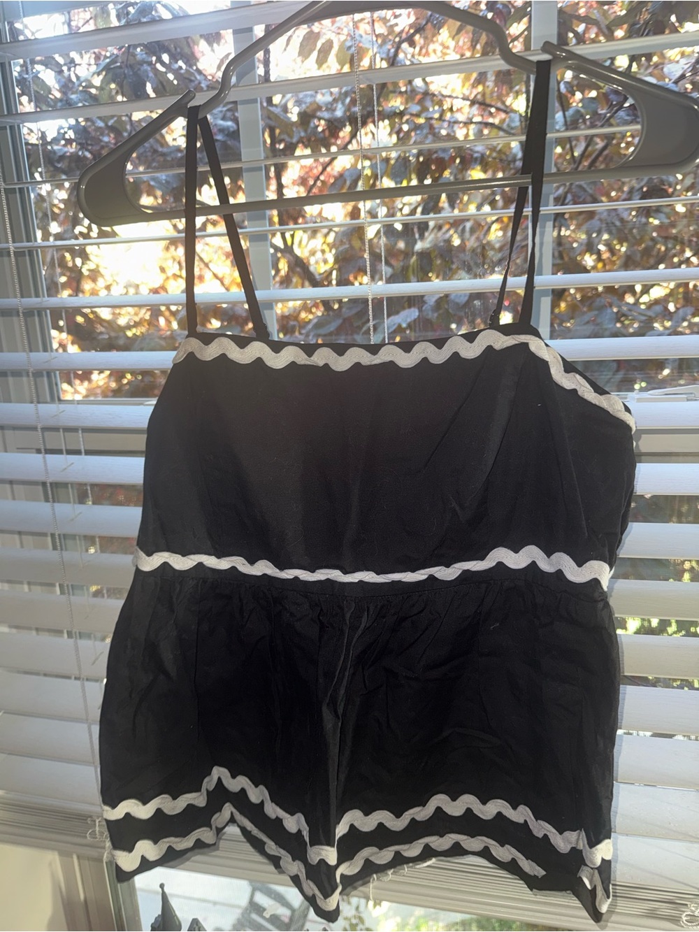 Scalloped Trim Babydoll Tank Top